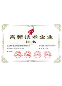 高新技术企业证书